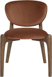 Velora Velvet Performance Fabric Upholstered Dining Chair in Cognac, Set of 2 - 77077Cognac-C
