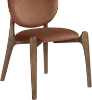 Velora Velvet Performance Fabric Upholstered Dining Chair in Cognac, Set of 2 - 77077Cognac-C