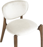Velora Velvet Performance Fabric Upholstered Dining Chair in Cream, Set of 2 - 77077Cream-C