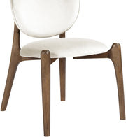 Velora Velvet Performance Fabric Upholstered Dining Chair in Cream, Set of 2 - 77077Cream-C