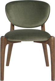 Velora Velvet Performance Fabric Upholstered Dining Chair in Green, Set of 2 - 77077Green-C