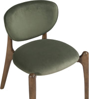 Velora Velvet Performance Fabric Upholstered Dining Chair in Green, Set of 2 - 77077Green-C