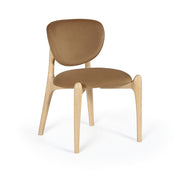 Velora Velvet Performance Fabric Upholstered Dining Chair in Saddle, Set of 2 - 77076Saddle-C