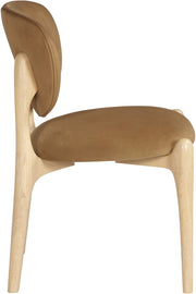 Velora Velvet Performance Fabric Upholstered Dining Chair in Saddle, Set of 2 - 77076Saddle-C