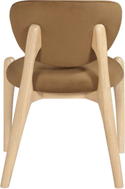Velora Velvet Performance Fabric Upholstered Dining Chair in Saddle, Set of 2 - 77076Saddle-C