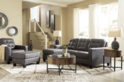 Venaldi Gunmetal Living Room Set - Gate FurnitureSectional