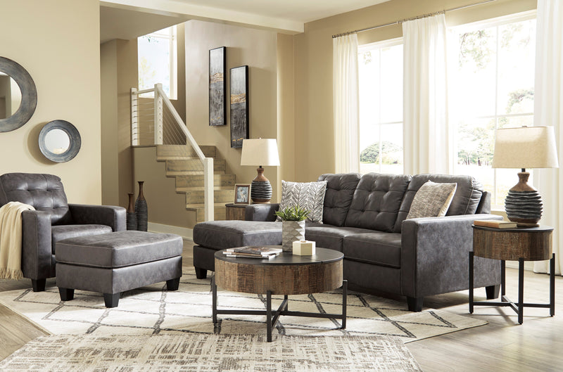 Venaldi Gunmetal Sectional - Gate FurnitureSectional