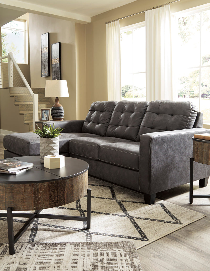 Venaldi Gunmetal Sectional - Gate FurnitureSectional