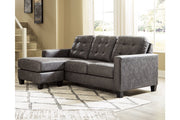 Venaldi Gunmetal Sofa Chaise - Gate FurnitureSectional