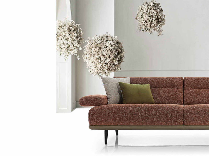 Venedik 4-pieces (4 Seat Sofa & 3 Seat Sofa & 2 Chair) Livingroom in Cream - Brown - 200-ELI-VEN-VRG-02-TRNT-10-4311