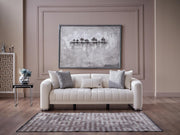 Venice S Love Seat (Merit Cream) Chrome Leg - Gate FurnitureLoveseat