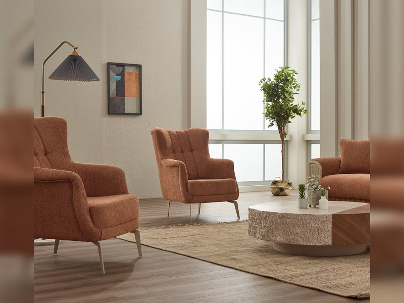 Venta  3-pieces (Sofa & Loveseat & Chair) Livingroom in Brown - 200-SIM-VEN-CALVE10-321