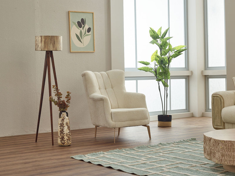 Venta  3-pieces (Sofa & Loveseat & Chair) Livingroom in Cream - Green - 200-SIM-VEN-CALVE03-CALVE14-321