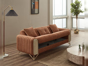 Venta  3-pieces (Sofa & Loveseat & Chair) Livingroom in Cream - Green - 200-SIM-VEN-CALVE03-CALVE14-321