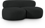 Venti 65" Boucle Fabric Upholstered Loveseat in Black - 140Black-L