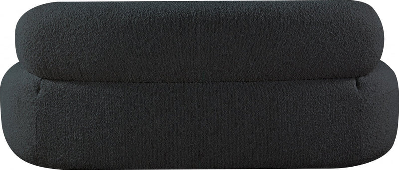 Venti 65" Boucle Fabric Upholstered Loveseat in Black - 140Black-L