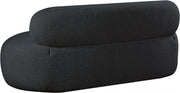 Venti 65" Boucle Fabric Upholstered Loveseat in Black - 140Black-L