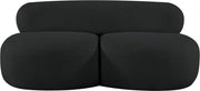 Venti 65" Boucle Fabric Upholstered Loveseat in Black - 140Black-L