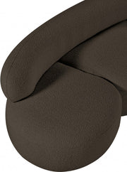 Venti 65" Boucle Fabric Upholstered Loveseat in Brown - 140Brown-L