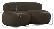 Venti 65" Boucle Fabric Upholstered Loveseat in Brown - 140Brown-L