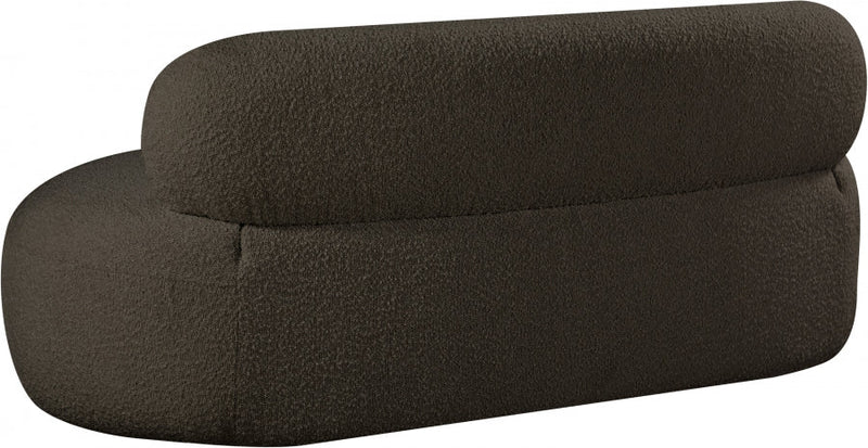 Venti 65" Boucle Fabric Upholstered Loveseat in Brown - 140Brown-L