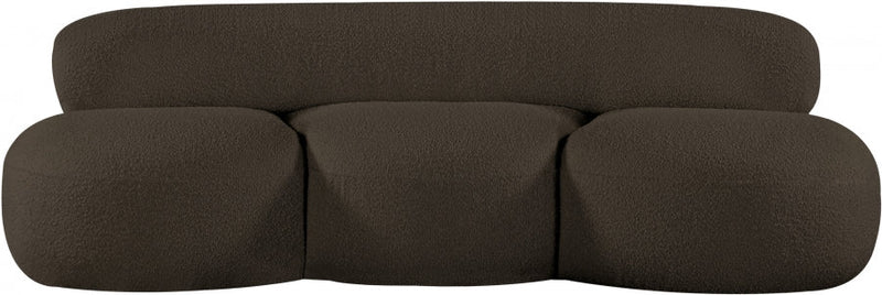 Venti 65" Boucle Fabric Upholstered Loveseat in Brown - 140Brown-L