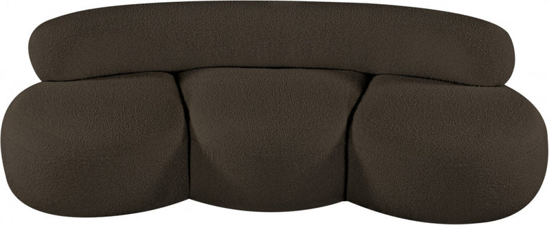 Venti 65" Boucle Fabric Upholstered Loveseat in Brown - 140Brown-L