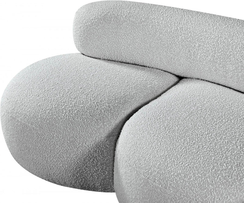 Venti 65" Boucle Fabric Upholstered Loveseat in Grey - 140Grey-L