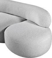 Venti 65" Boucle Fabric Upholstered Loveseat in Grey - 140Grey-L