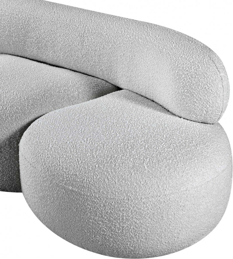 Venti 65" Boucle Fabric Upholstered Loveseat in Grey - 140Grey-L