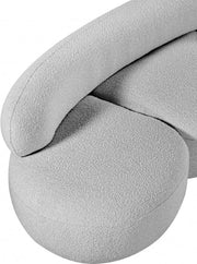 Venti 65" Boucle Fabric Upholstered Loveseat in Grey - 140Grey-L
