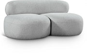 Venti 65" Boucle Fabric Upholstered Loveseat in Grey - 140Grey-L