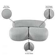 Venti 65" Boucle Fabric Upholstered Loveseat in Grey - 140Grey-L