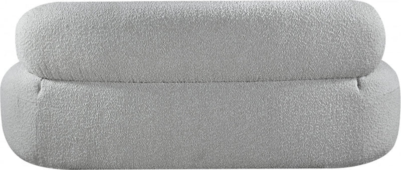 Venti 65" Boucle Fabric Upholstered Loveseat in Grey - 140Grey-L
