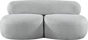 Venti 65" Boucle Fabric Upholstered Loveseat in Grey - 140Grey-L