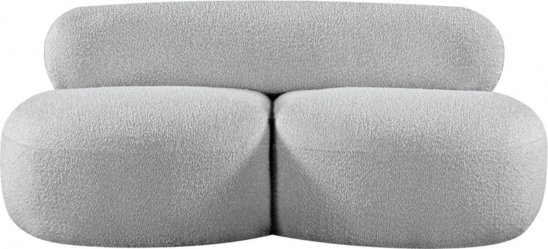 Venti 65" Boucle Fabric Upholstered Loveseat in Grey - 140Grey-L