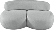Venti 65" Boucle Fabric Upholstered Loveseat in Grey - 140Grey-L