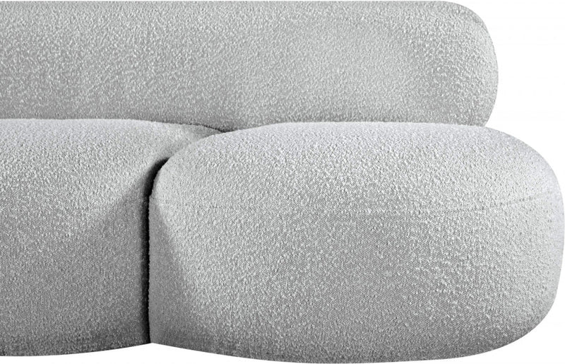 Venti 65" Boucle Fabric Upholstered Loveseat in Grey - 140Grey-L