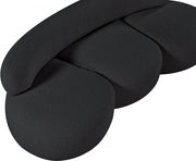 Venti 88.5" Boucle Fabric Upholstered Sofa in Black - 140Black-S