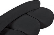 Venti 88.5" Boucle Fabric Upholstered Sofa in Black - 140Black-S