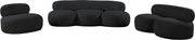 Venti 88.5" Boucle Fabric Upholstered Sofa in Black - 140Black-S