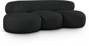 Venti 88.5" Boucle Fabric Upholstered Sofa in Black - 140Black-S
