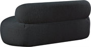 Venti 88.5" Boucle Fabric Upholstered Sofa in Black - 140Black-S