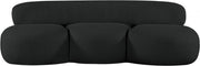 Venti 88.5" Boucle Fabric Upholstered Sofa in Black - 140Black-S