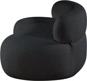 Venti 88.5" Boucle Fabric Upholstered Sofa in Black - 140Black-S
