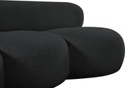 Venti 88.5" Boucle Fabric Upholstered Sofa in Black - 140Black-S