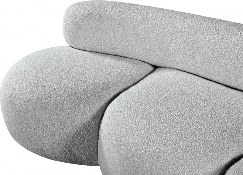 Venti 88.5" Boucle Fabric Upholstered Sofa in Grey - 140Grey-S