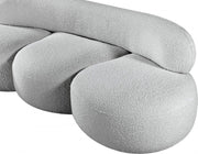 Venti 88.5" Boucle Fabric Upholstered Sofa in Grey - 140Grey-S