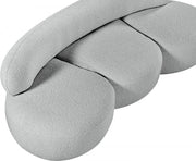 Venti 88.5" Boucle Fabric Upholstered Sofa in Grey - 140Grey-S