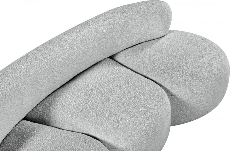 Venti 88.5" Boucle Fabric Upholstered Sofa in Grey - 140Grey-S